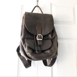 Vintage brown leather backpack